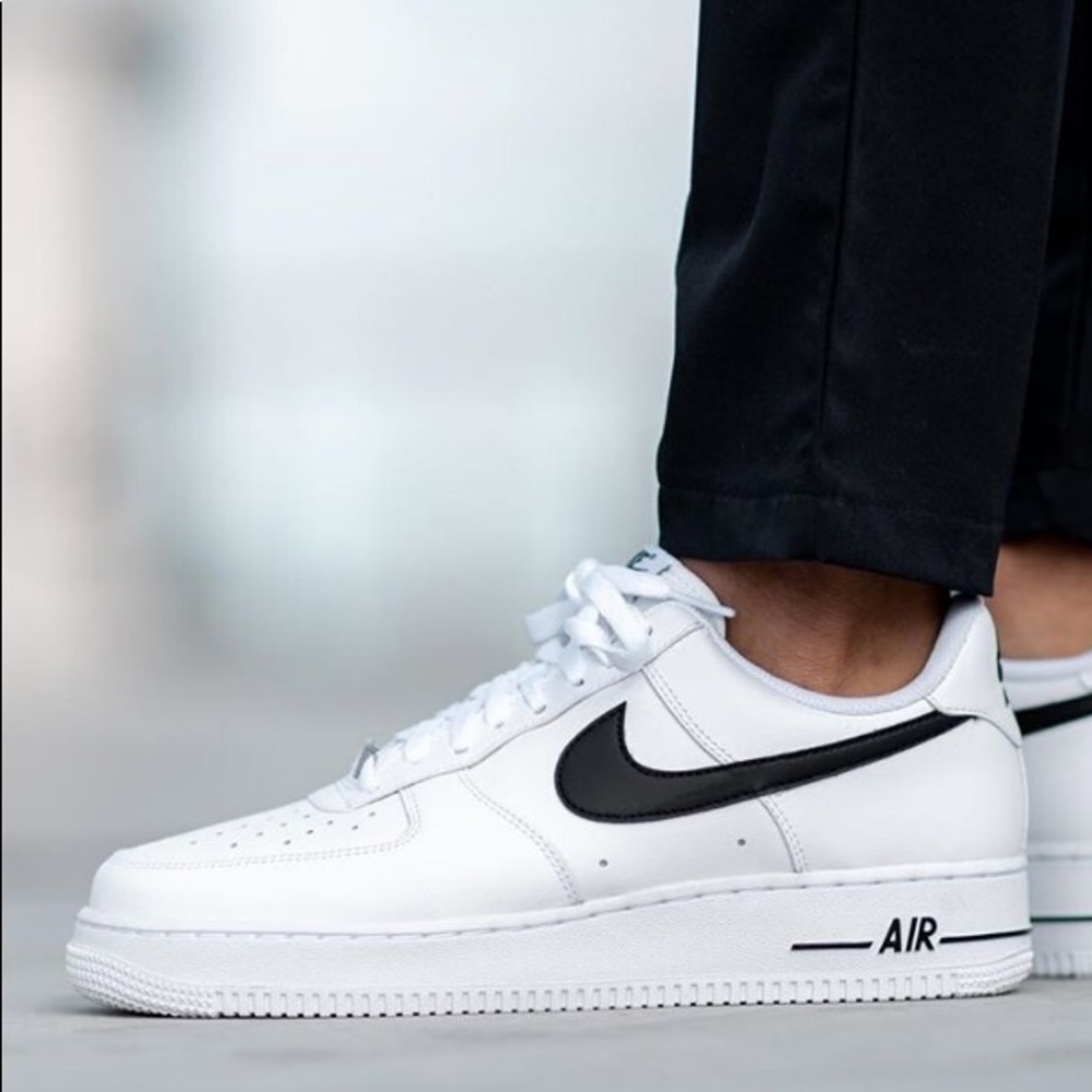 πΈ NIKE AIR FORCE 1 Sneakers Shoes AF1 White Black - Picture 5 of 12